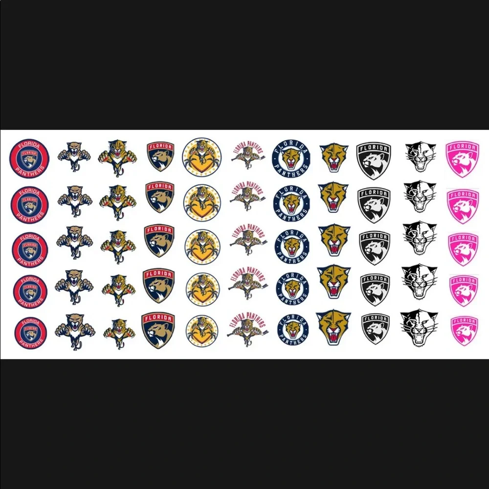 Panthers 💌BO/GO$6 🏒 Florida Panthers Nail Transfer Decals hockey - Picture 2 of 4